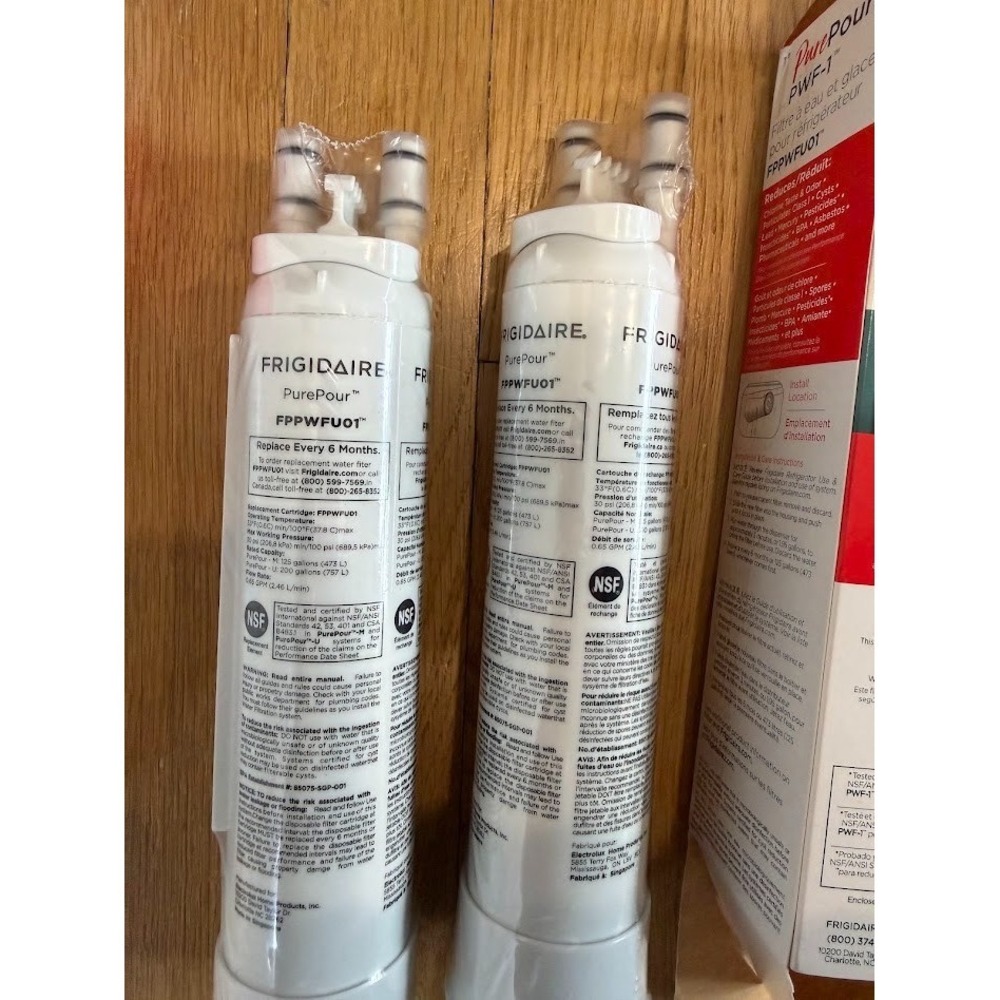 2 Pack New FPPWFU01 PWF-1 Refrige Fit For Frigidaire PurePour Water &Ice Filter - Picture 4 of 4